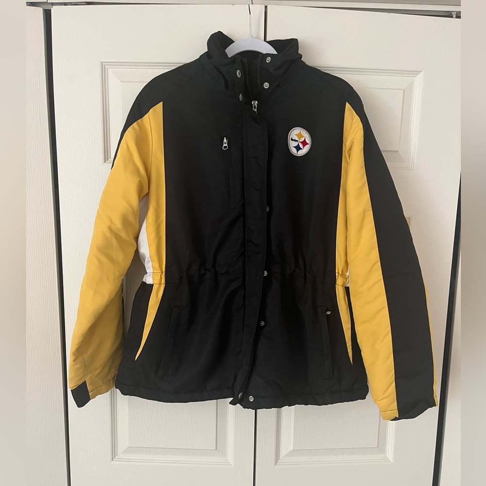 Vintage NFL Team Apparel women Pittsburgh steelers puffer coat size XXL